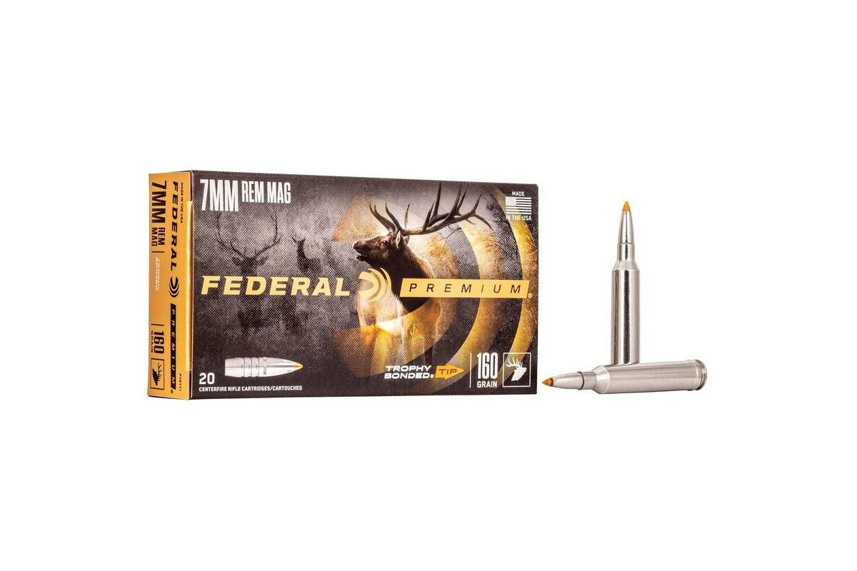 Munitions FEDERAL Trophy Bonded Tip calibre 7mm Rem Mag - 160 grains Munitions FEDERAL Trophy Bonded Tip calibre 7mm Rem Mag - 160 grains
