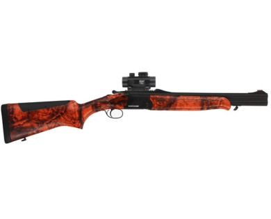 FUSIL Superposé MANUCHASSE Battue Slug ATAC 47CM SYNTHETIQUE ORANGE FLUO SLUG 12/76 + Point ROUGE