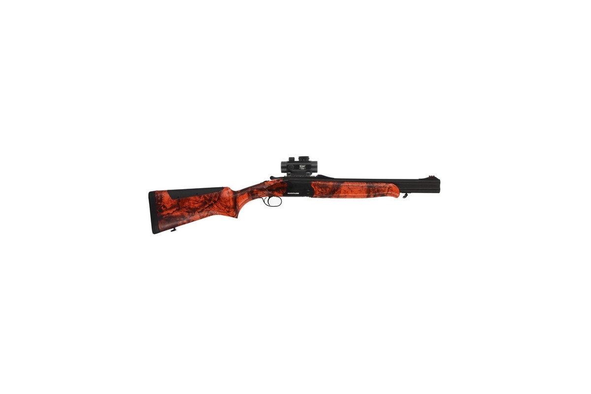 FUSIL Superposé MANUCHASSE Battue Slug ATAC 47CM SYNTHETIQUE ORANGE FLUO SLUG 12/76 + Point ROUGE