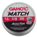 Plombs Gamo Match Accutek calibre 4,5 mm - boîte de 500