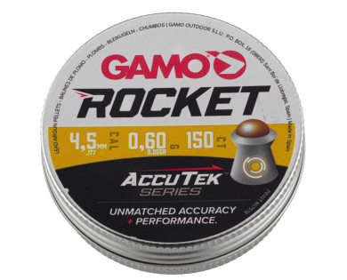 Plombs Gamo Rocket Accutek calibre 4,5 mm - boîte de 150