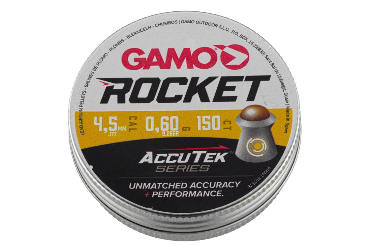 Plombs Gamo Rocket Accutek calibre 4,5 mm - boîte de 150 Plombs Gamo Rocket Accutek calibre 4,5 mm - boîte de 150