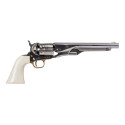 Révolver poudre noire PIETTA 1860 ARMY OLD SILVER WHITE CAL. 44