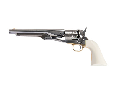Révolver poudre noire PIETTA 1860 ARMY OLD SILVER WHITE CAL. 44