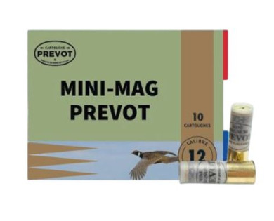 Cartouches de chasse PREVOT Mini-Mag calibre 12/70 Duo...
