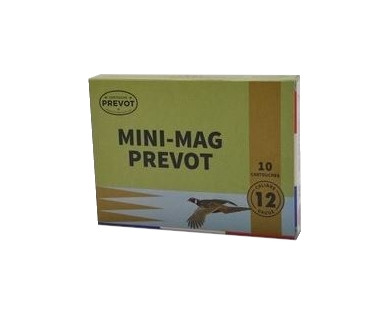 Cartouches de chasse PREVOT Mini-Mag calibre 12/70 Duo n°8 disco + plomb n°9