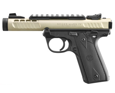 Pistolet RUGER Mark IV 22/45 Lite Champagne anodisé calibre 22LR 4.4"