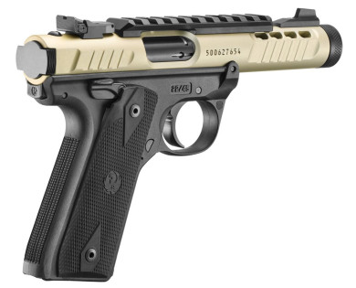 Pistolet RUGER Mark IV 22/45 Lite Champagne anodisé calibre 22LR 4.4"