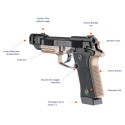 Pistolet BERETTA 80x Cheetah Tactical Special Edition calibre 9mm Court