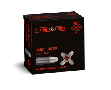 Munitions Geco Calibre 9x19 Action Extrême 7,0g/108grs...