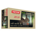 Munitions NORMA calibre 22LR ECO-POWER-22 RN sans plomb zinc 24 grains - boîte de 50