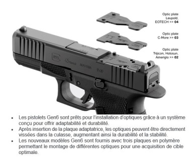 Pistolet GLOCK 49 Gen 6 OR FS calibre 9x19