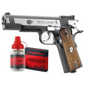 Pack Pistolet Umarex Colt Special Combat CO2 calibre 4.5 mm 2.8 joules avec 5 capsules CO2 et...