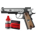 Pack Pistolet Umarex Colt Special Combat CO2 calibre 4.5 mm BBs 2,8 Joules avec 5 capsules CO2 et 1500 billes acier