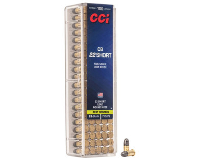 Munitions 22 Short CCI Subsonique 29 grs 710 FPS Round Nose