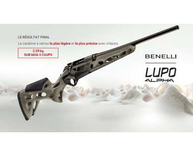 Carabine à verrou BENELLI Lupo Alpha BE.S.T Gun Metal Grey