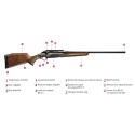 Carabine à verrou BENELLI Lupo Wood BE.S.T busc réglable