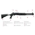 Fusil BENELLI M4 Advance Impact anti drone crosse télescopique calibre 12/76