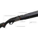Fusil FRANCHI New Affinity 3X Synthétique gaucher calibre 12/76 bande haute - 71 cm