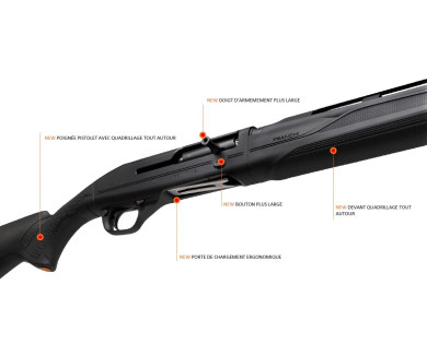 Fusil FRANCHI New Affinity 3X Synthétique gaucher calibre 20/76 bande haute - 66 cm