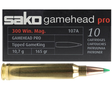 Munitions SAKO Gamehead Pro calibre 300 Win Mag 10.7g 165grains