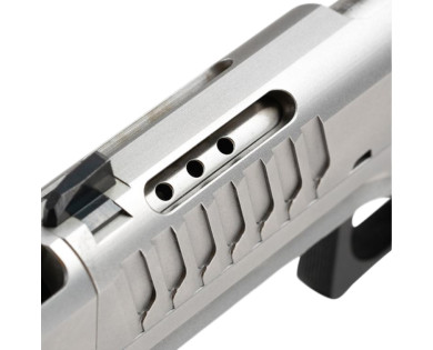 Pistolet BUL SAS II Tac Comp 5'' silver calibre 9x19 (point rouge non inclus)