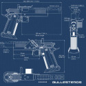 Pistolet BUL SASII Bullesteros 2023 silver calibre 9x19 canon 5,7 '' (point rouge non inclus)