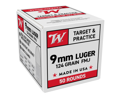 Munitions Winchester Cal.9mm Luger 124grain 8G X50