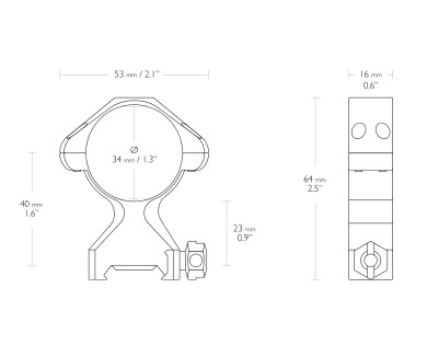 Montage à colliers precision steel 21mm 34mm écrou