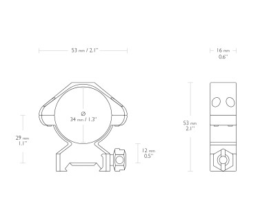Montage à colliers precision steel 21mm 34mm écrou