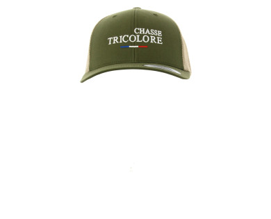 Casquette premium chasse tricolore – Kaki / beige