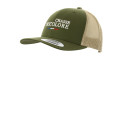 Casquette premium chasse tricolore – Kaki / beige