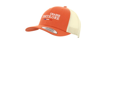 Casquette Chasse Tricolore Orange / beige