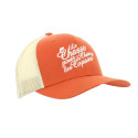 Casquette chasse tricolore Orange / beige “La chasse pour le chien et les copains”