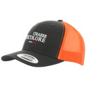 Casquette premium – Orange fluo / Gris “Chasse Tricolore”