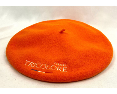 Béret Authentique Orange – Chasse Tricolore x Laulhère