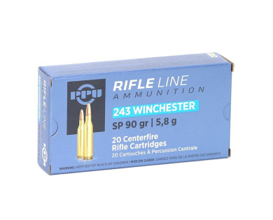 Munitions PPU 243 Winchester 90 grains SP X 20