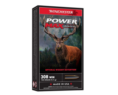 Munitions WINCHESTER calibre 308 Win Power Max Bonded 150 grs