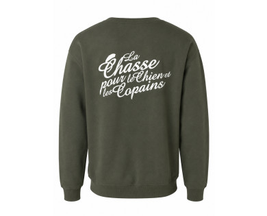 Sweat Kaki "Les valeurs tricolore" Chasse tricolore