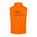 Softshell sans manches L'amour du chien - orange CHASSE TRICOLORE