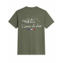 T-shirt L'amour du chien - kaki CHASSE TRICOLORE
