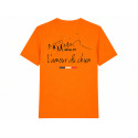 T-shirt L'amour du chien - orange CHASSE TRICOLORE