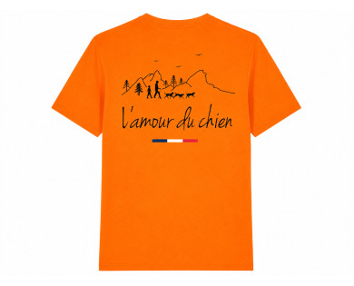 T-shirt L'amour du chien - orange CHASSE TRICOLORE