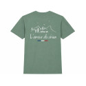 T-shirt L'amour du chien - vert mousse (unisexe) CHASSE TRICOLORE