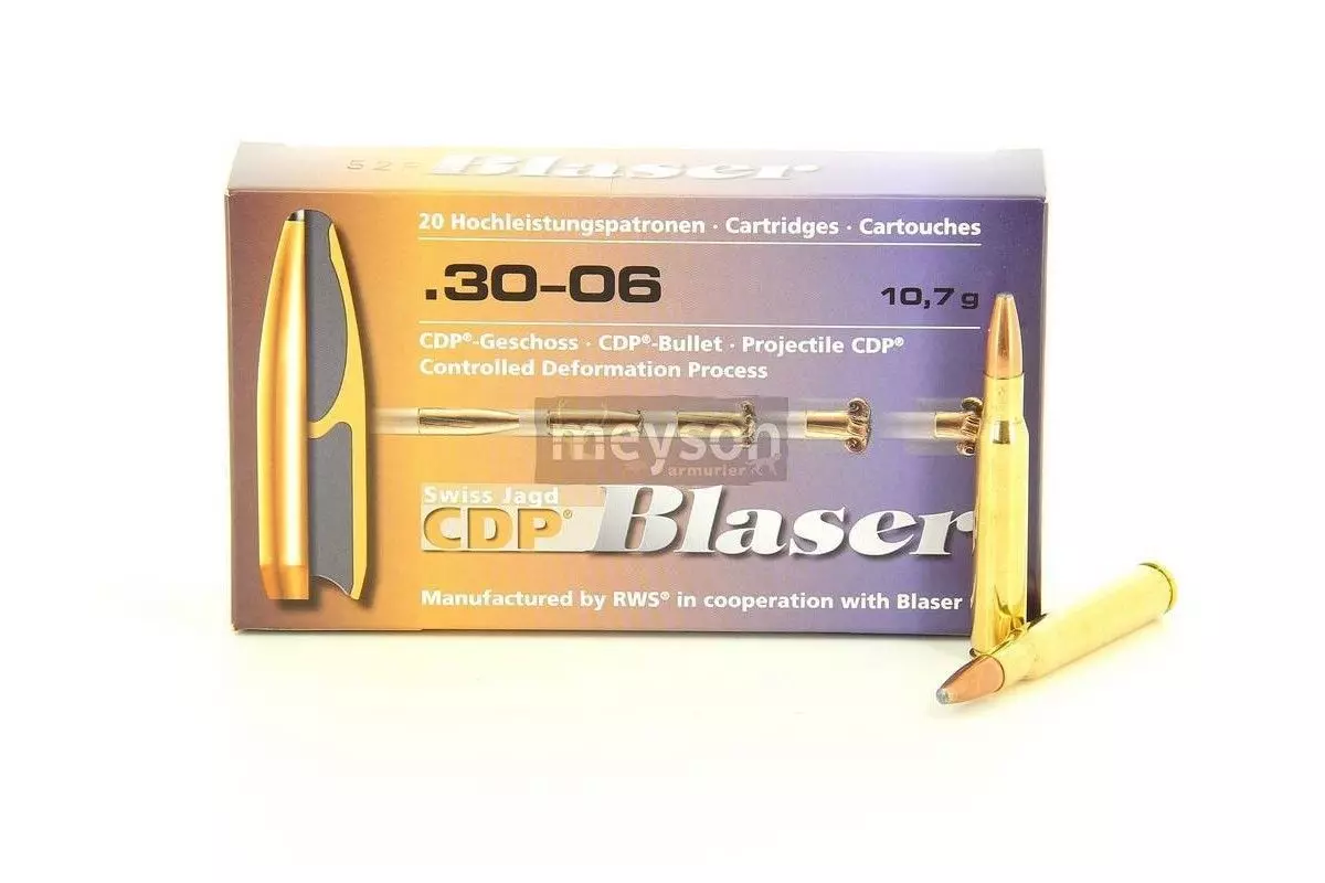 Munitions Blaser CDP 30-06 165 grs 