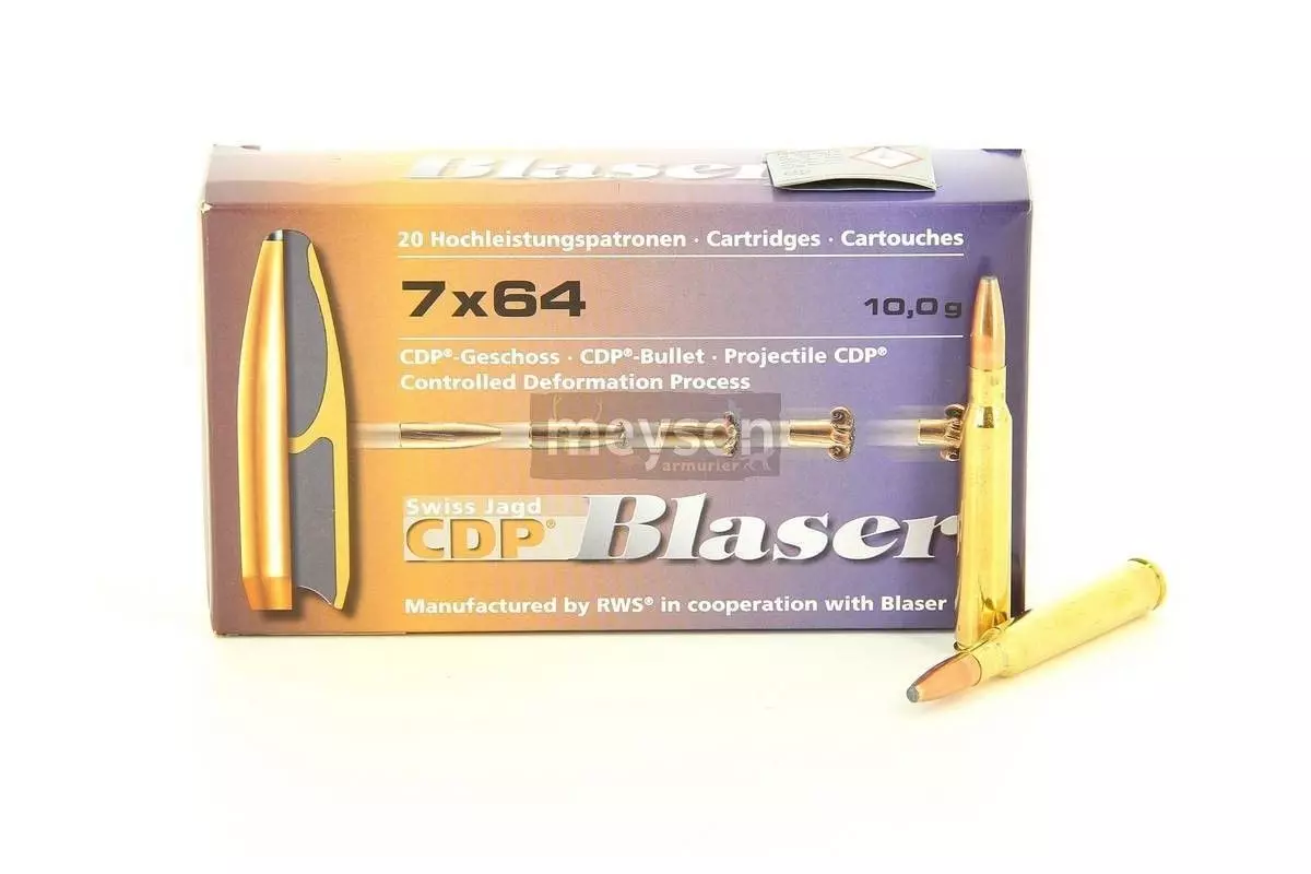 Munitions Blaser CDP 7x64 154 grs 