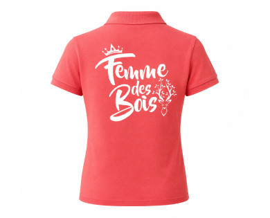 Polo Femme des bois - corail CHASSE TRICOLORE