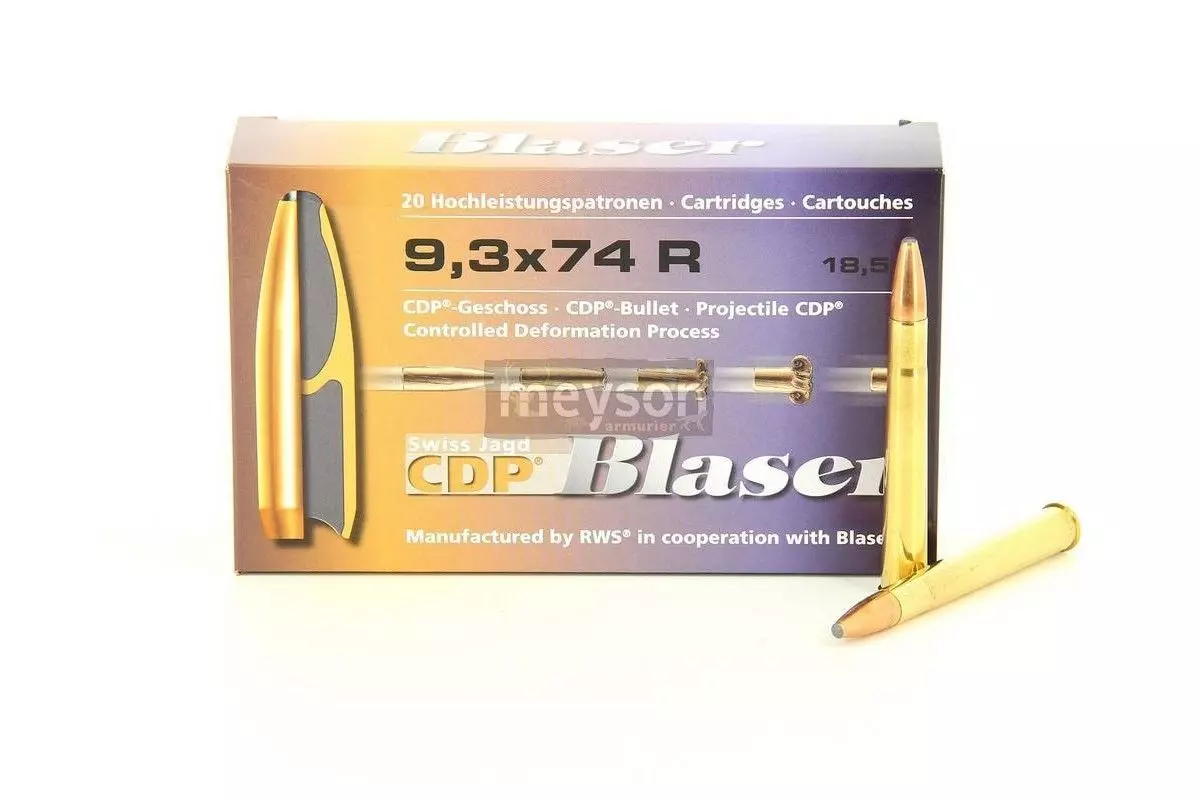 Munitions Blaser CDP 9,3x74 R 285 grs 