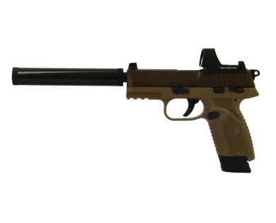 Pistolet FN 502 FDE tactique Calibre 22 LR Pack Silence