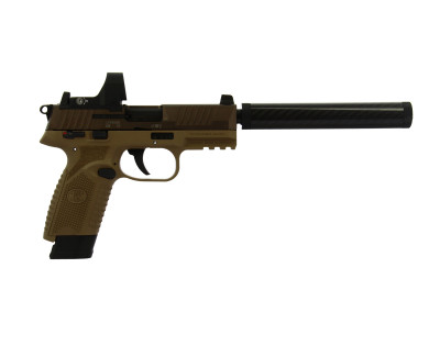 Pistolet FN 502 FDE tactique Calibre 22 LR Pack Silence